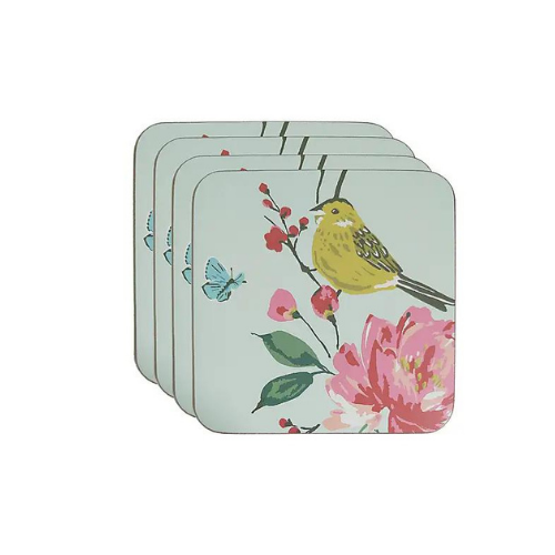 Birds and Butterflies Set of 4 Coasters