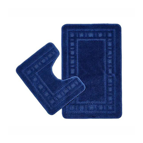Copy of Catherine Lansfield Armoni Navy Bath and Pedestal Mat Set