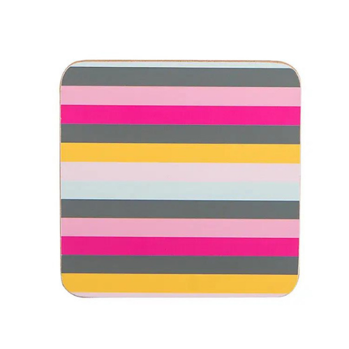 Gardenia Set of 4 Stripe Coasters
