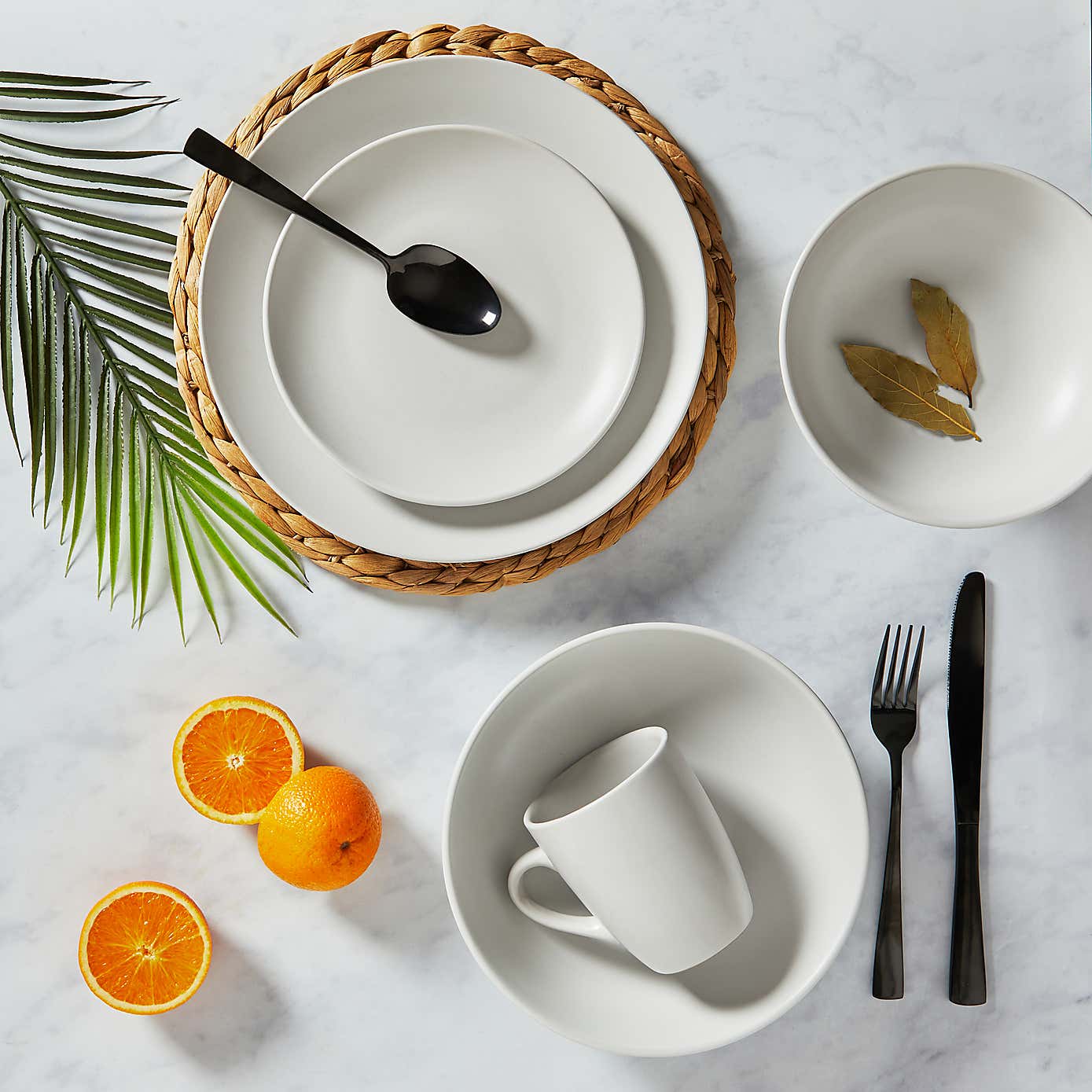 Stoneware Pack of 4 Matt Finish Natural Mugs