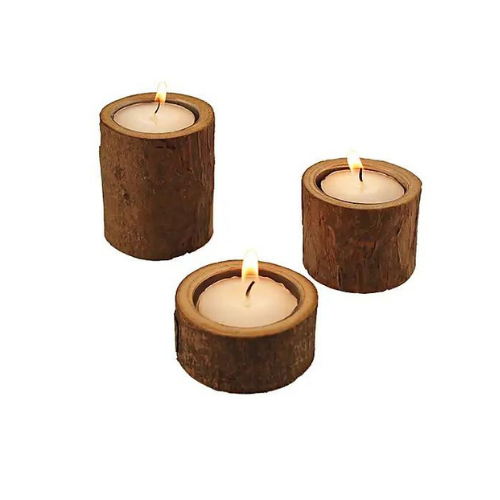 Wooden Tealight Holders Set of 3