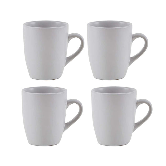 Stoneware Pack of 4 Matt Finish Natural Mugs