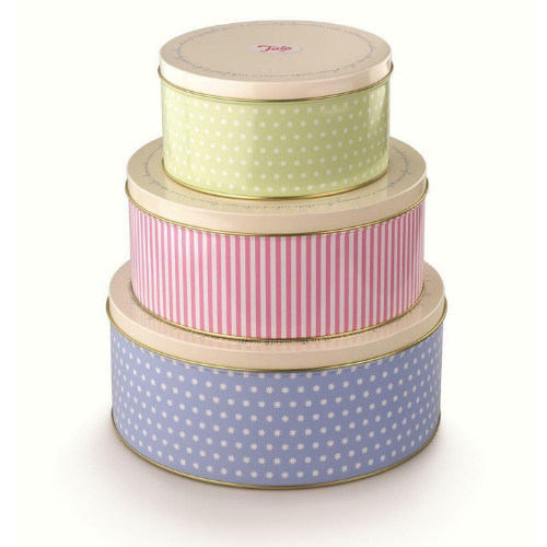 Tala Originals Set of 3 Round Form Assorted Sizes Baking Bake Steel Cake Tins