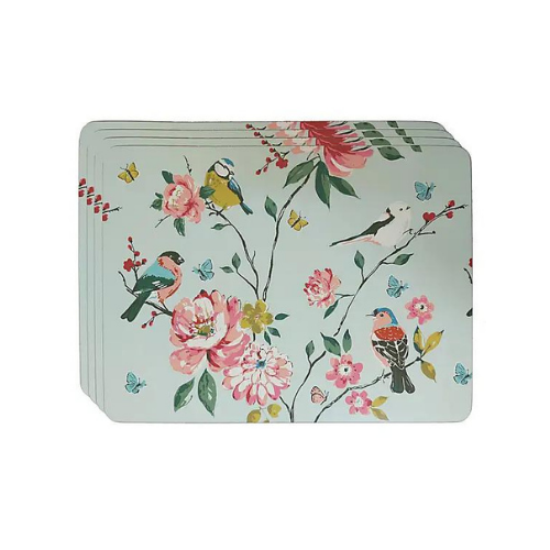 Birds and Butterflies Set of 4 Placemats